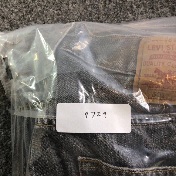 Levis 501 Jeans Mens 32x30 Black Gray Straight Leg Button Fly Faded Y2K - Picture 13 of 13